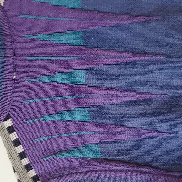 EUC Vintage Sage Design by Liz Ence Hand Loomed Sweater Vest, Medium. - Picture 4 of 12